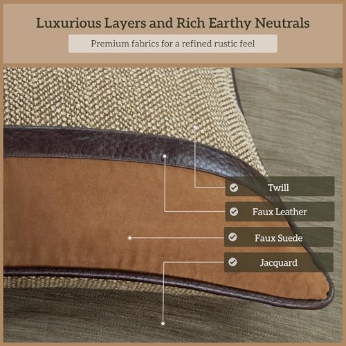 Rustic Queen Comforter Set with Bed Skirt & Accent Pillow