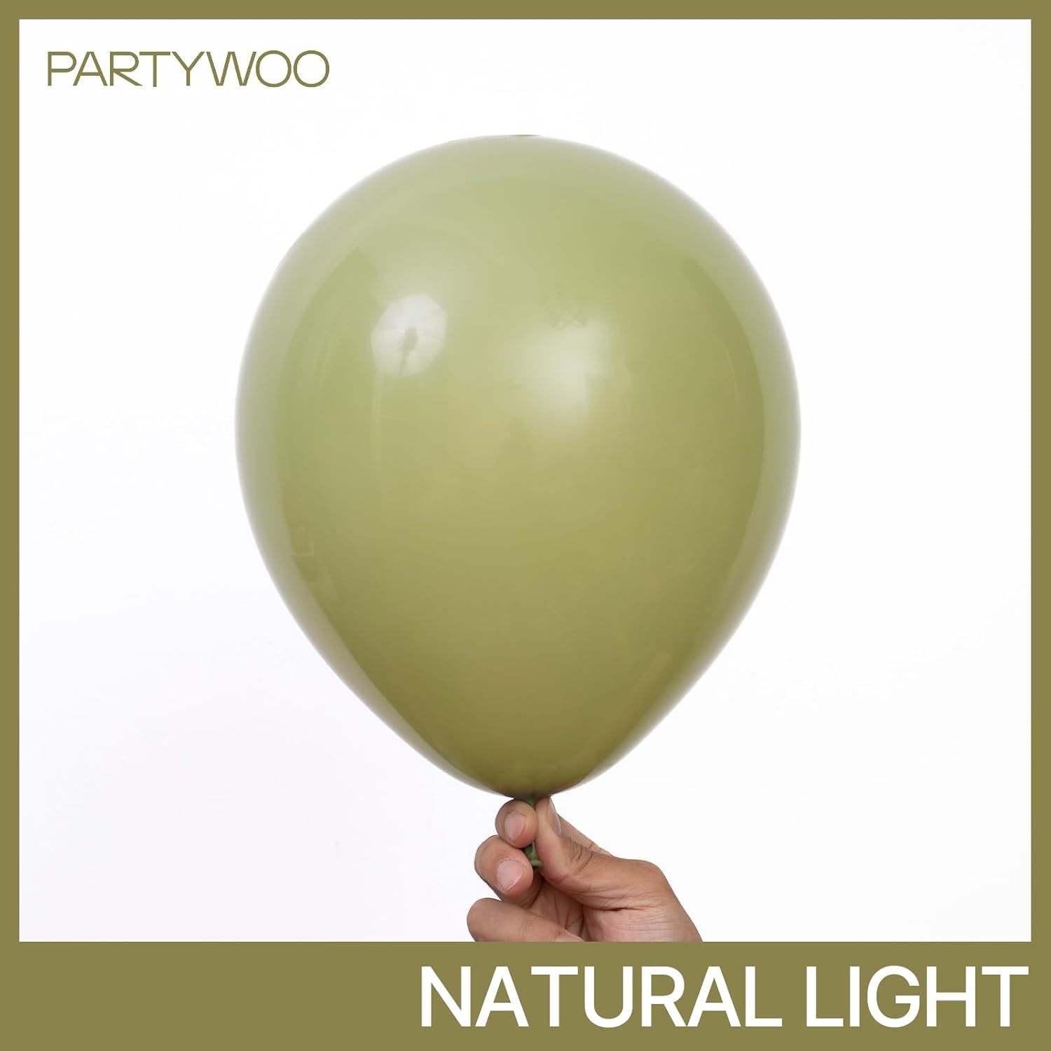 PartyWoo Sage Green Balloons - 155-Piece Latex Balloon Arch Kit for Weddings & Birthdays | Olive Boho Decor