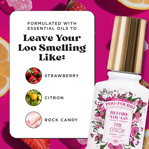 Before-You-Go Toilet Spray Deodorizer, Pink Citron, 2 oz (100 Uses)