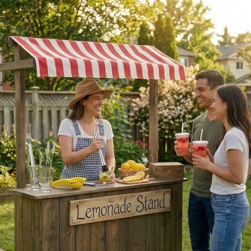 7-Piece Lemonade Stand Supplies Kit with Juicer, Straw Puncher & Fruit Muddler