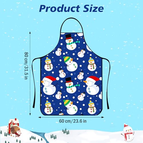 Snowman Christmas Apron for Men Women Kids - Winter Kitchen Cooking BBQ Gift