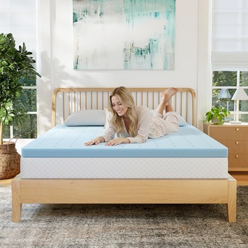 EGOHOME 2 Inch Queen Memory Foam Mattress Topper - Cooling Gel Infused