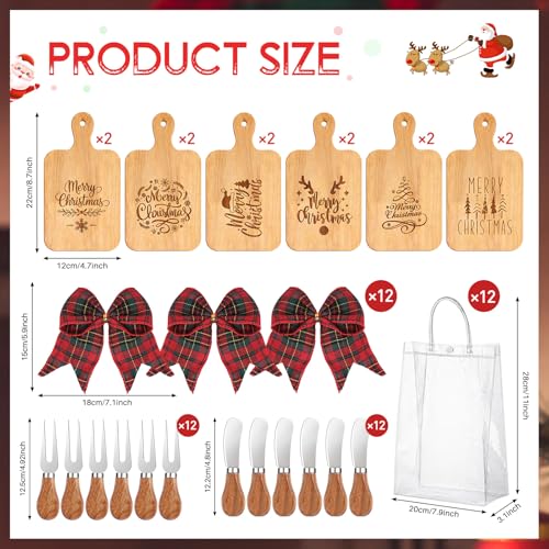 Clothmile 18-Piece Christmas Cutting Board Gift Set with Knives & Forks - Variation Christmas-1