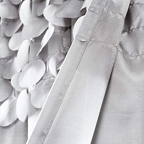 Lush Decor Circle Dream Window Curtains Panel Set for Living, Dining Room, Bedroom (Pair), 54"W x 84"L, Light Gray