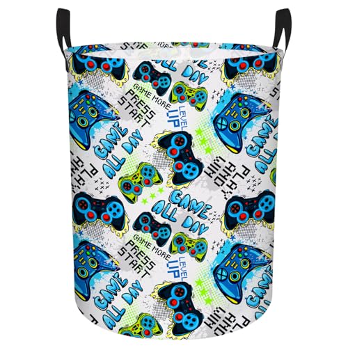 Gamer Laundry Basket for Kids - Large Collapsible Toy Storage Hamper