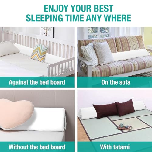 Bed Wedge Pillow for Headboard Gap - Fills 0-6" Space, Removable Cover