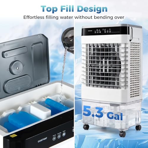 3-in-1 Portable Evaporative Air Cooler 2100 CFM Swamp Cooler with Remote