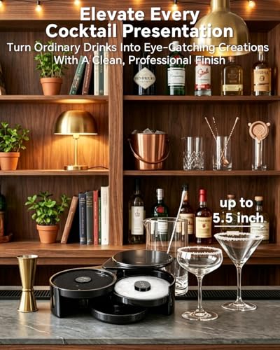 HAOBOOT 3-Tier Margarita Salt Rimmer Set for Cocktails, Bar Tool