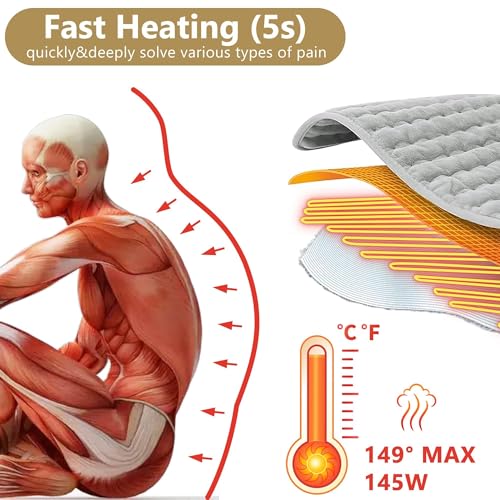 Extra Large Electric Heating Pad - 20x40 Inch Full Body Heat Therapy