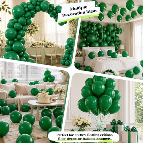 Togvu Dark Green Latex Balloons 50 Pack, 12 Inch Party Decorations