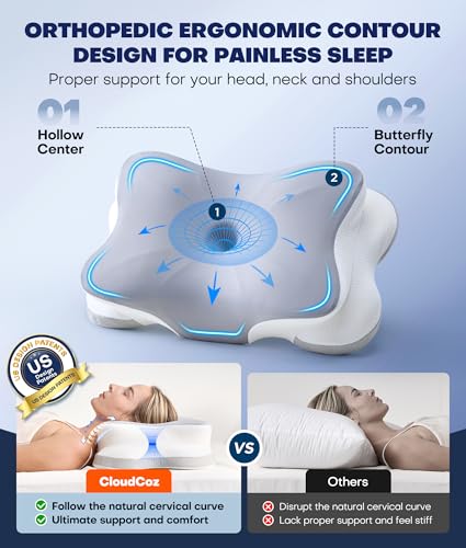 Ergonomic Cervical Neck Pillow for Pain Relief & Comfort