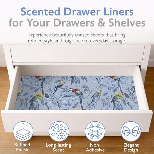 Scented Drawer Liners for Dressers and Cabinets - Non-Adhesive Paper