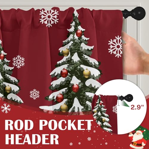Nesphy Snowman Winter 4 Pack Valances 18x52 in - Christmas Window Decor