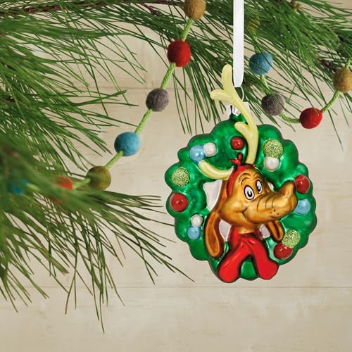 Hallmark Dr. Seuss's Grinch Max in Wreath Christmas Ornament - Figural Variant