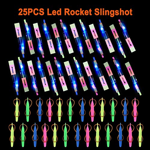 50-Piece LED Slingshot Flying Helicopter Toy Set for Kids Party Favors