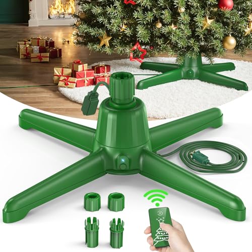 Springlift Deep Green 2026 Upgrade Rotating Christmas Tree Stand with Remote, Adjustable for Up to 7.5ft 90lb Artificial Tree