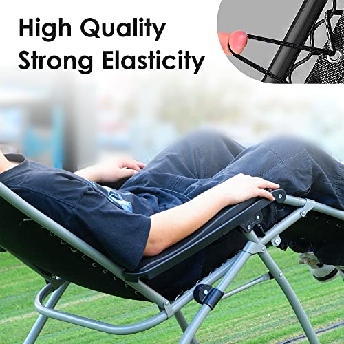 Universal Zero Gravity Chair Replacement Cord Kit - 4 Pack Elastic Bungee Laces
