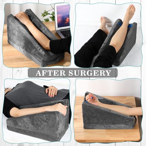 Ergonomic Arm Elevation Pillow with Ice Pockets - Dark Gray