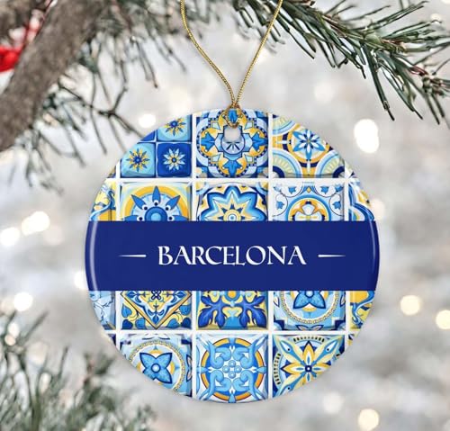 Seville Spain Ornament - Double-Sided Ceramic Christmas Decoration, Travel Souvenir Gift