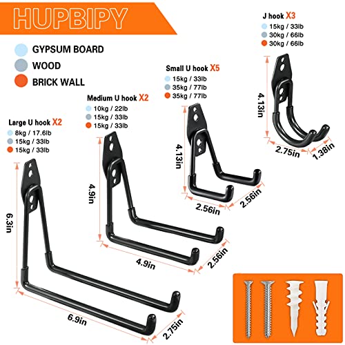 12-Pack Heavy Duty Garage Storage Hooks Wall Mount Utility Hangers