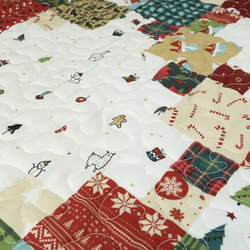 Donna Sharp Holiday Love Twin Quilt Set with Pillow Sham - Christmas Bedding