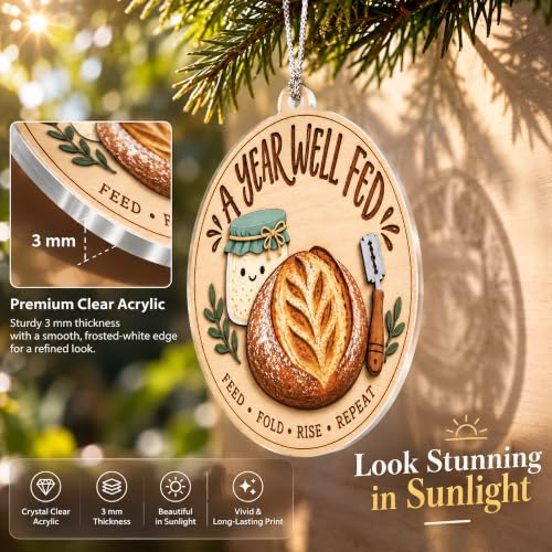 Sourdough Christmas Ornament - Bread & Cake Baker Gift - Bk Variation