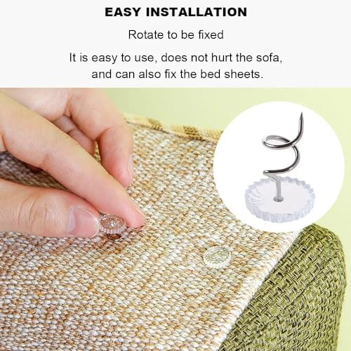 Clear Twist Pins for Bedskirts and Slipcovers - 0.5 Inch Upholstery Tacks