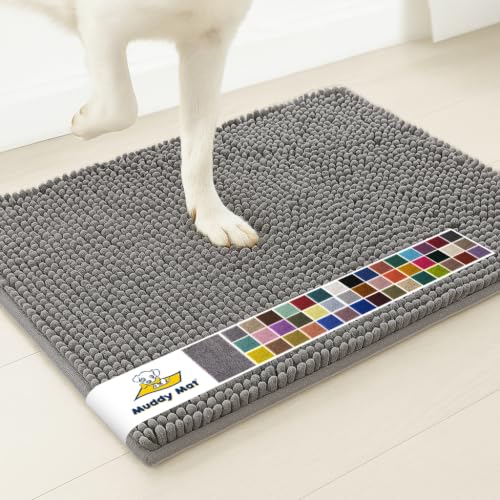 Super Absorbent Microfiber Door Mat - Quick Dry Chenille Entryway Rug, 24x36