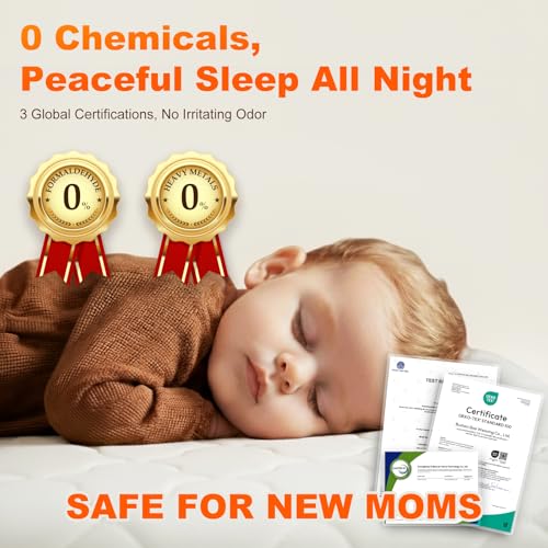 Dual Sided Pack and Play Mattress 38x26x3 Inch - Breathable Memory Foam