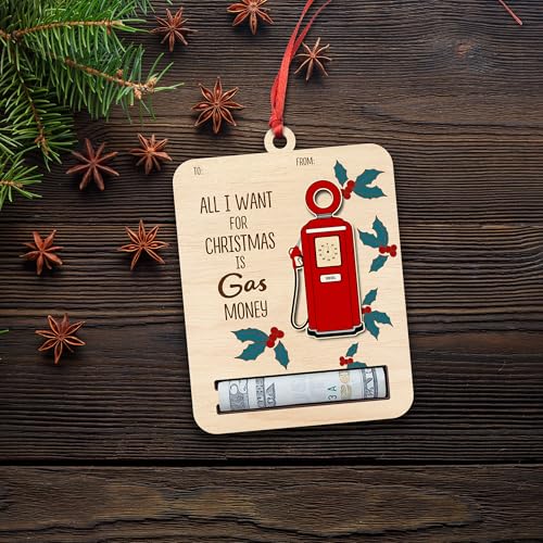 OENIZI Ta15 Cute Reindeer Money Holder Christmas Ornament - Holds Cash & Gift Cards