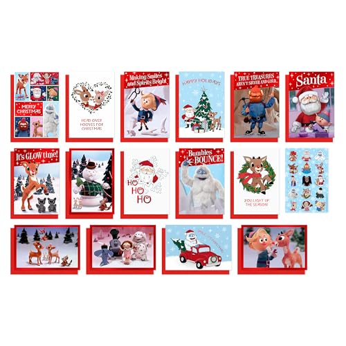 Rudolph the Red-Nosed Reindeer Christmas Cards Set RUDOLPH XMAS MOVIE CB 15CT