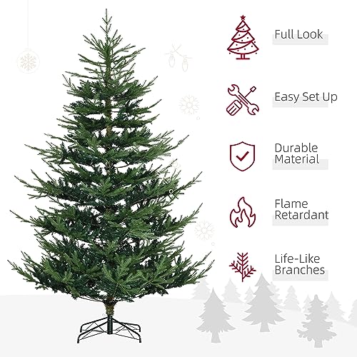7.5 Foot Artificial Christmas Tree - Realistic Nordic Pine, 1218 Tips