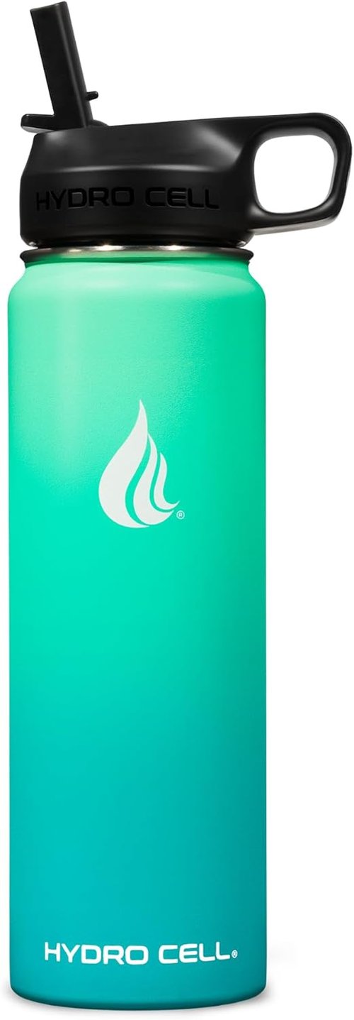 HYDRO CELL Stainless Steel Insulated Water Bottle - Versatile for Hot & Cold Drinks | Mint Green 24oz