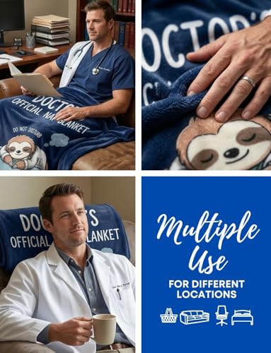 Huglanket Doctor Gifts Flannel Throw Blanket 60x80 Inches - Official Nap Edition