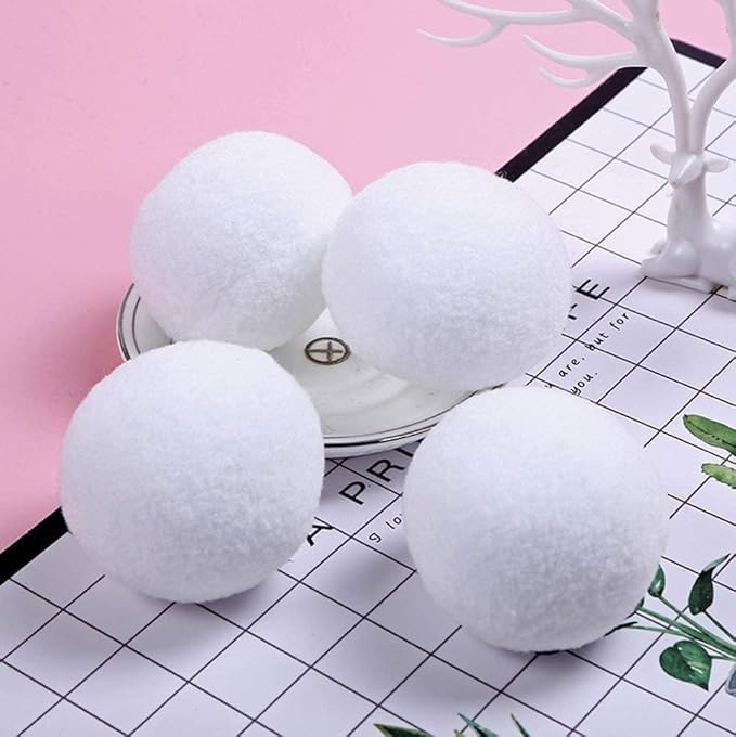 Soft Indoor Fake Snowballs for Snowball Fight Games (40 Pack, 2-Inch)