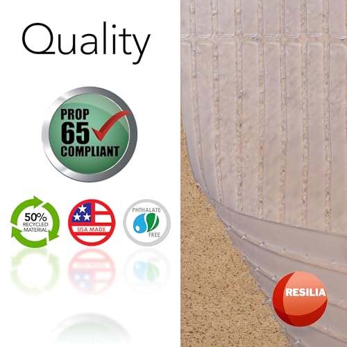 Clear Vinyl Carpet Runner for Deep-Pile Rugs - Non-Slip Floor Protector