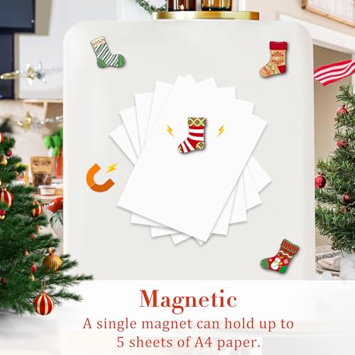 MORCART 30Pcs Christmas Fridge Magnets - Mr1374 Socks, Whiteboard & Locker Decoration