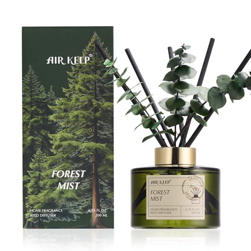 Forest Mist Reed Diffuser Set - 6.76oz Essential Oil Air Freshener Decor
