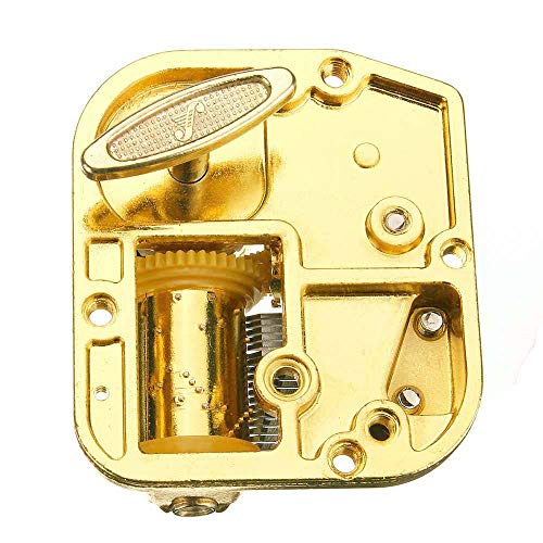 18-Note Gold Wind-Up Music Box Movement for DIY Crafts