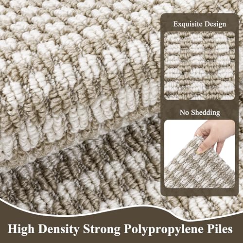 2x6 ft Laundry Room Runner Rug, Non-Slip Washable Kitchen Floor Mat Beige