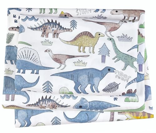 Dinosaur World Twin Sheet Set - 3-Piece 100% Cotton Bedding for Kids