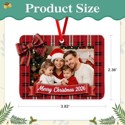 Whatsign 2026 Personalized Family Photo Ornament Christmas Decor - Family-1