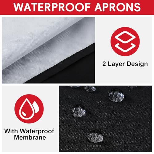 Twistover 3-Pack Christmas Aprons for Women with Pockets – Waterproof Bake & Cook Gift Set