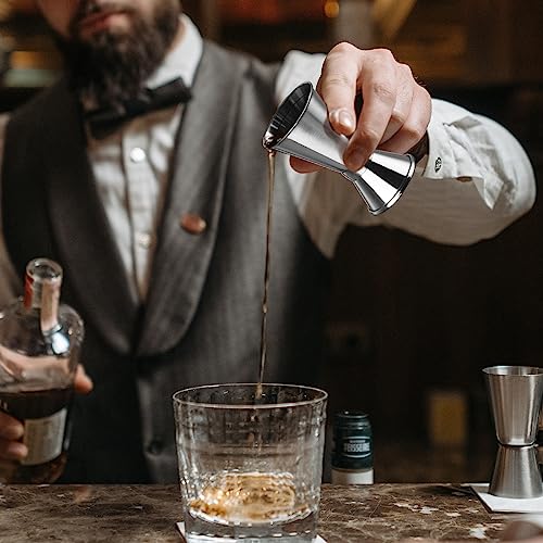 Ohtomber Silver 24oz Stainless Steel Cocktail Shaker Set Bar Bartender Kit