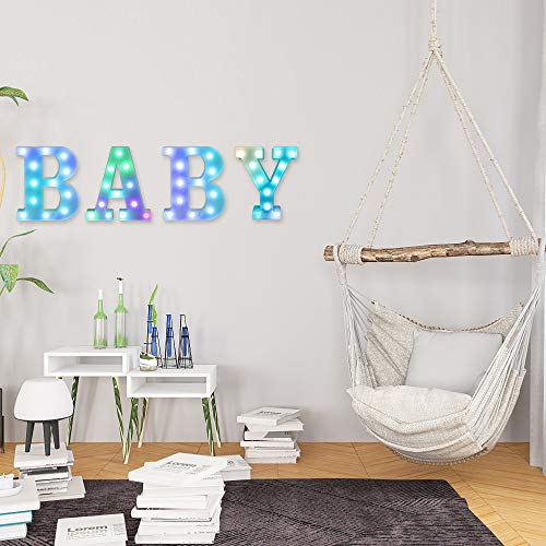 Color Changing LED Marquee Letter Light with Remote Control