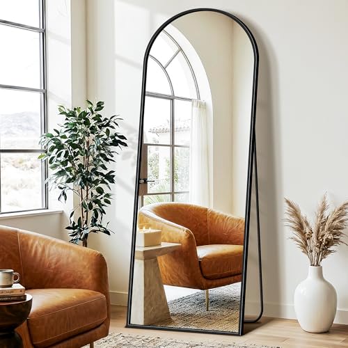 Arched Full Length Floor Mirror 70" x 24" Shatterproof Standing Mirror