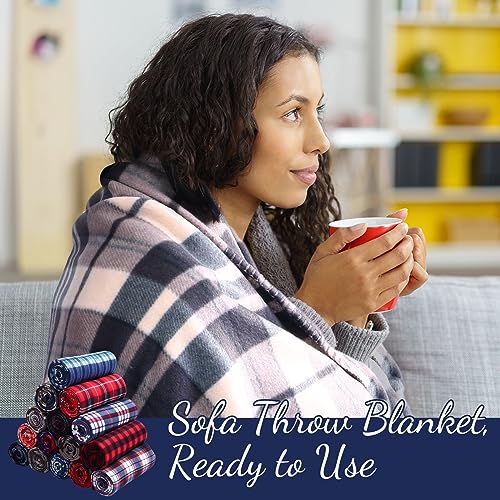 Newwiee 15Pcs Buffalo Plaid Christmas Throw Blankets 50 x 60 in Soft Plush