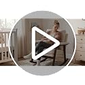 Compact Teddy Fleece Nursery Rocking Chair, Upholstered Glider for Bedroom