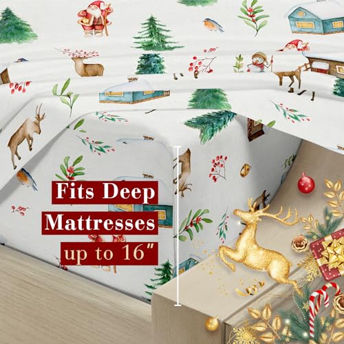 YIYEA Winter Twin Sheets Set 3pc 1800TC Double Brushed Microfiber Extra Soft Deep Pocket