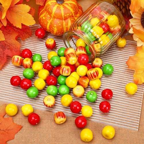 120 Pcs Artificial Mini Foam Apples - Realistic Fake Fruit Decorations